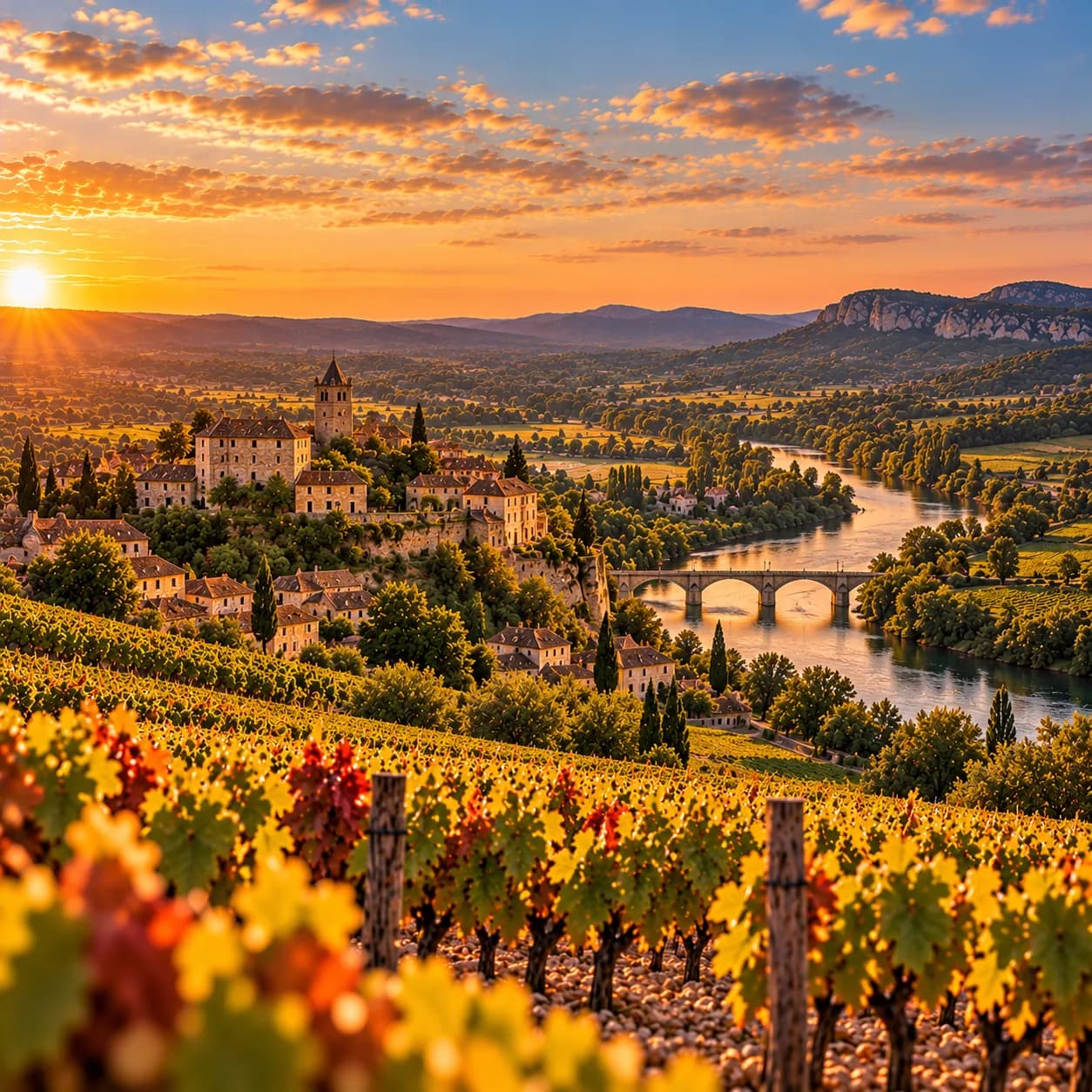 Illustration de la vallée du Rhône